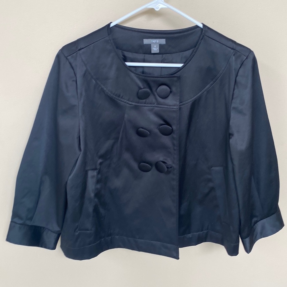 Apt 9 ladies black silk jacket